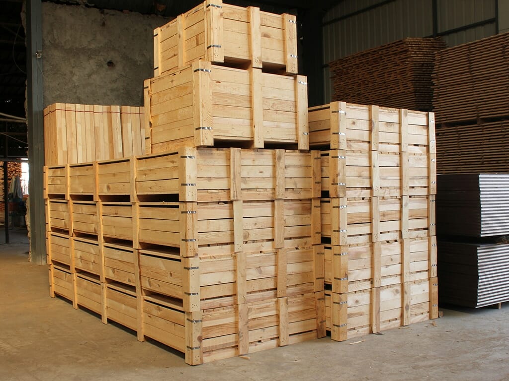 Caja madera para materiales grande